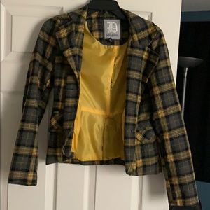Yellow plaid Dollhouse blazer